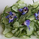 Cucumber Borage Flower salad.