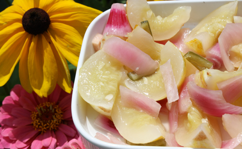 pickles and flowers