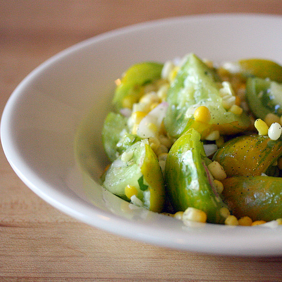 corn and green tomato salad corn and green tomato salad