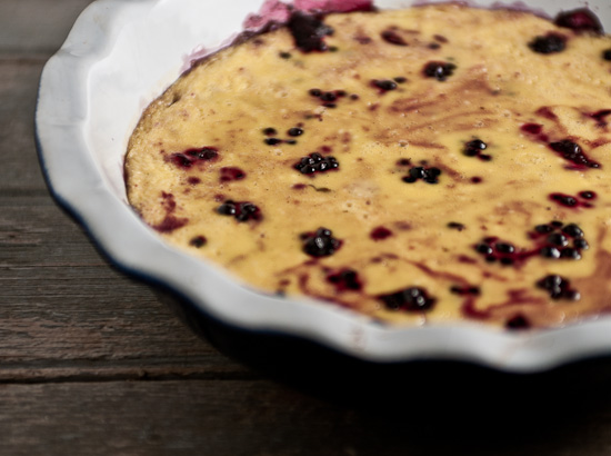 blackberries in custard 1