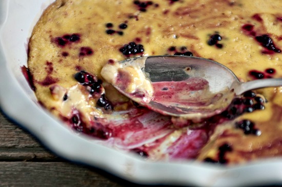 blackberries in custard 2