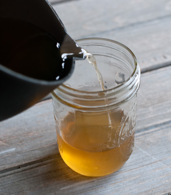 pouring syrup