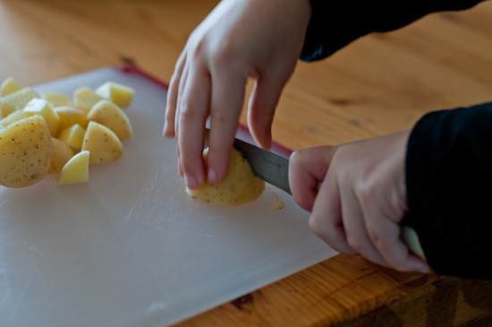 Maddie chopping
