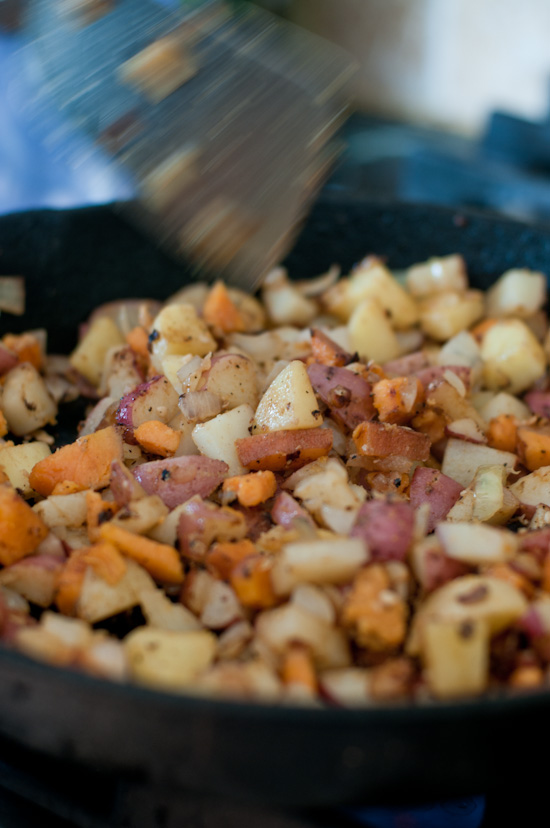 potatoes cooking