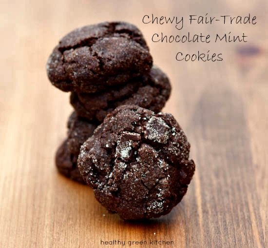 chewy chocolate mint cookies | healthy green kitchen chewy chocolate mint cookies | www.healthygreenkitchen.com