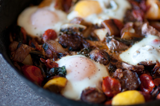 sausage and tomatoes sausage, egg, and tomatoes
