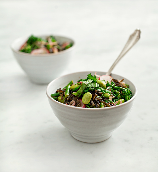 black rice salad black rice and spring vegetables