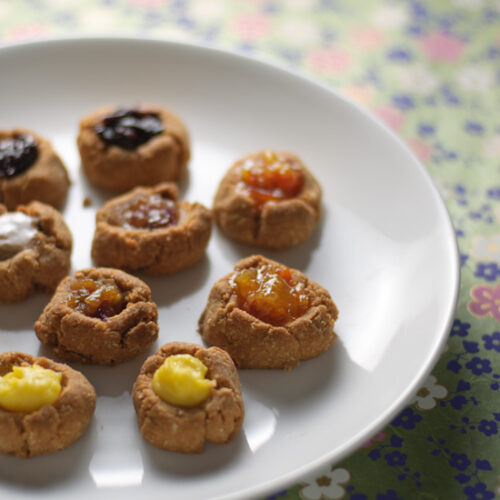Grain-Free Thumbprint Cookies from www.healthygreenkitchen.com