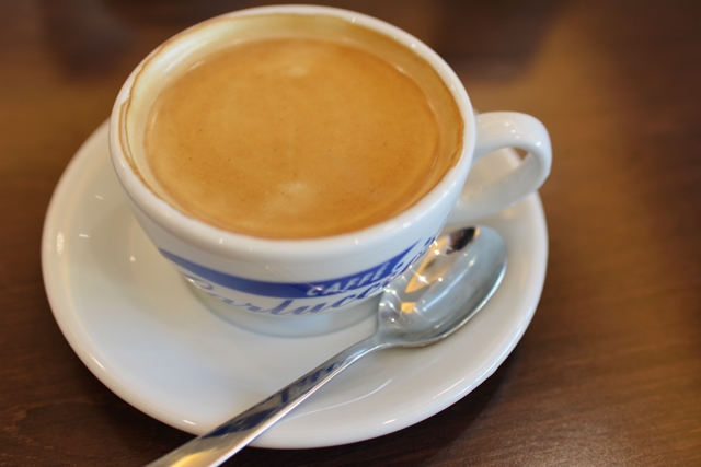 Close up view of Carluccio's coffee.
