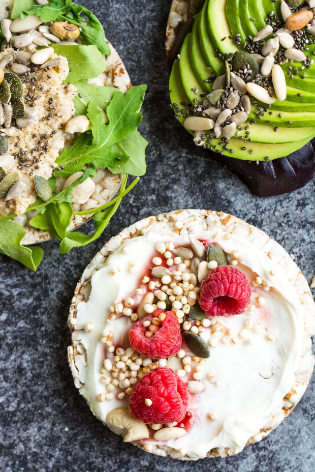 Are you looking for a healthy snack recipe? You know for those times when you just need something FAST, but you don't want to reach for the bag of chips? Enter my healthy ricecake snacks! These little ricecakes are given the most delicious, exciting toppings, you'll never be stuck for a quick, easy, healthy snack again!