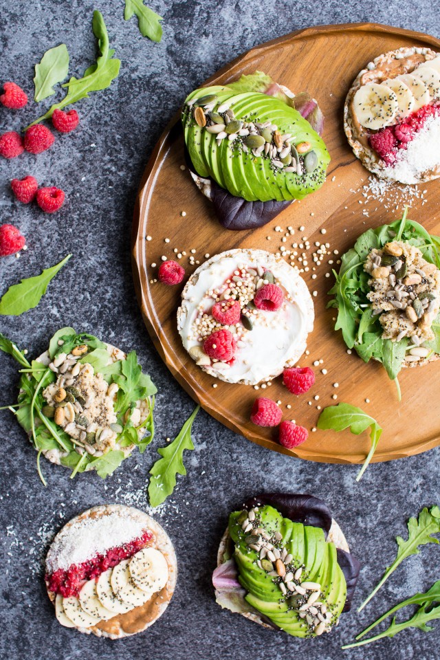 Are you looking for a healthy snack recipe? You know for those times when you just need something FAST, but you don't want to reach for the bag of chips? Enter my healthy ricecake snacks! These little ricecakes are given the most delicious, exciting toppings, you'll never be stuck for a quick, easy, healthy snack again!
