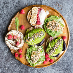 Are you looking for a healthy snack recipe? You know for those times when you just need something FAST, but you don't want to reach for the bag of chips? Enter my healthy ricecake snacks! These little ricecakes are given the most delicious, exciting toppings, you'll never be stuck for a quick, easy, healthy snack again!